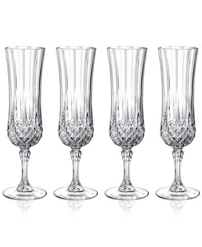 水晶玻璃香槟酒杯4件