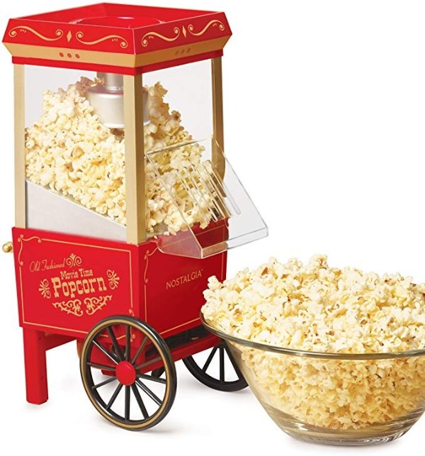 Nostalgia OFP-501 Old Fashioned Popcorn Machine, 1040 W, 120 V, 12 Cup, Red