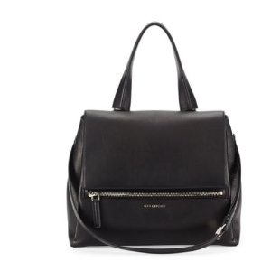 Givenchy  Pandora Medium Waxy Calf Bag, Black @ Bergdorf Goodman