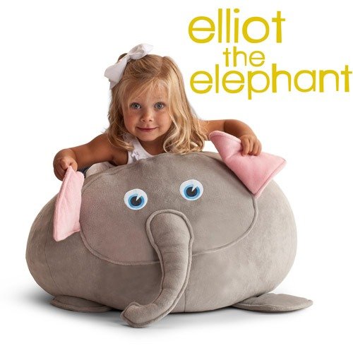 Elliott the Elephant Bagimal w/ Lil Buddy Bean Bag Chair