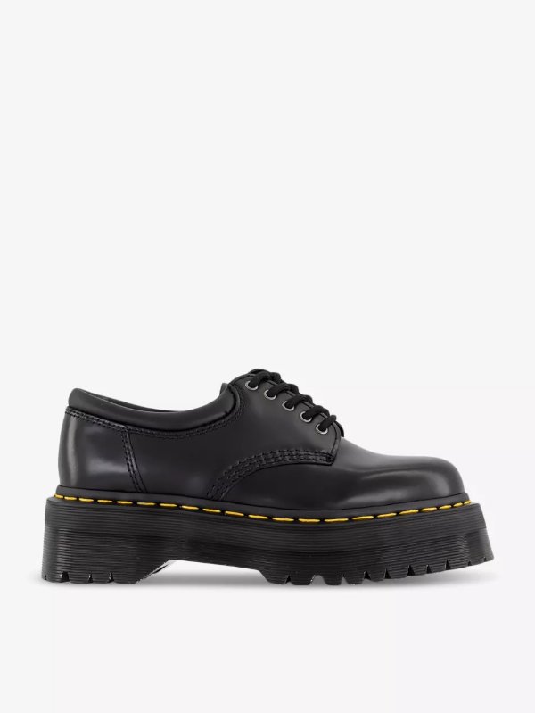8053 Quad platform-sole leather lace-up shoes