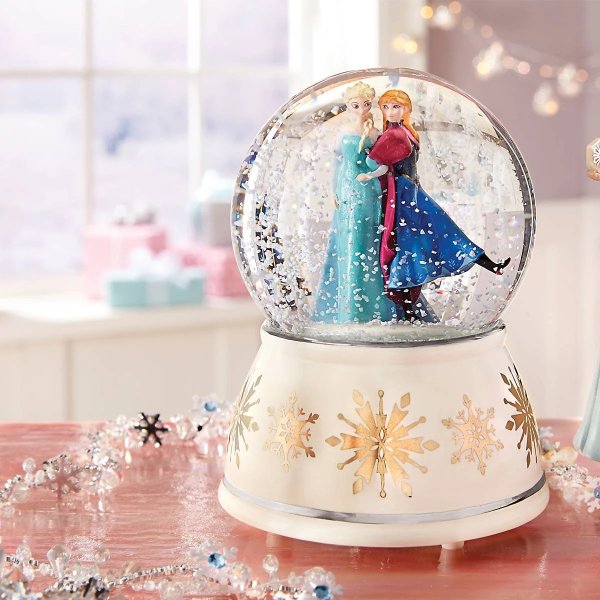 Elsa & Anna Musical Snow Globe