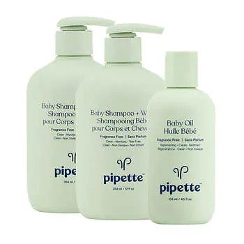 Pipette Bath Time Basics Baby Wash, 4.5 fl oz, 3-pack