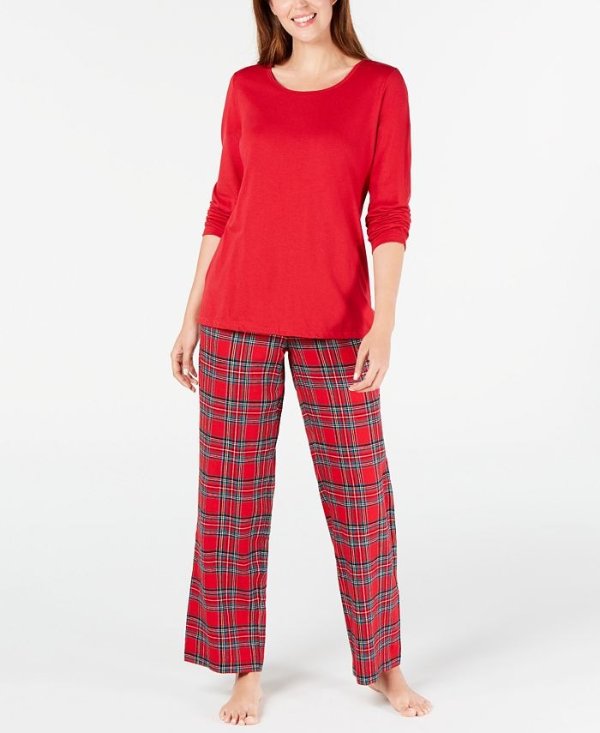 Matching Women's Mix It Brinkley Plaid Family Pajama Set, Created for Macy's