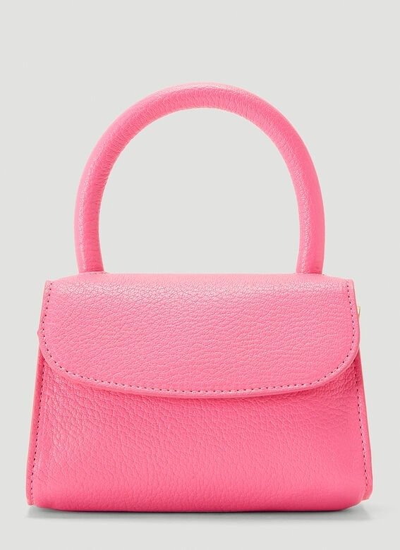 Mini Grained Leather Bag in Pink