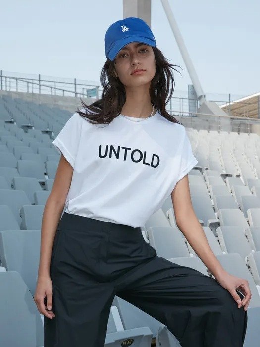 UNTOLD Logo Half Sleeve T-shirt_White