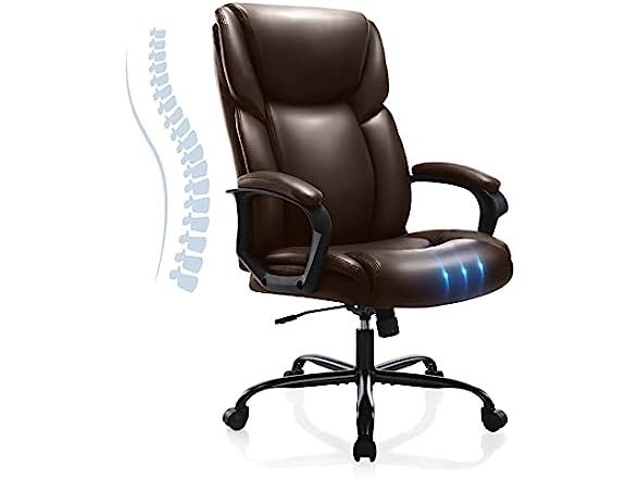 ZUNMOS Executive Office Desk Chair Adjustable High Back Ergonomic Managerial Rolling Swivel Task Chair with Lumbar Support