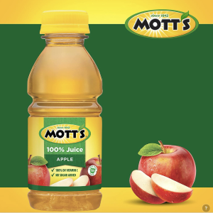 Mott's 100%原味苹果汁 8oz 6瓶 补充多种维生素