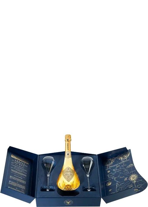 De Venoge Louis XV Champagne Gift w 2 Glass, 1996