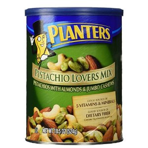 Planters Pistachio Lovers Mix, Salted, 18.5 Ounce Canister