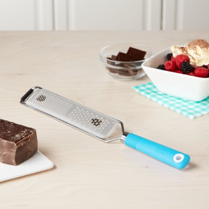 Tasty Handheld Blue Grater with Soft Grip Handle
