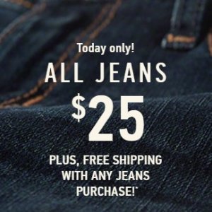 when does hollister have $25 jeans