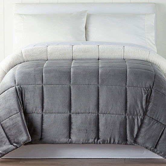 JCPenney Home Faux Mink to Faux Fur Comforter