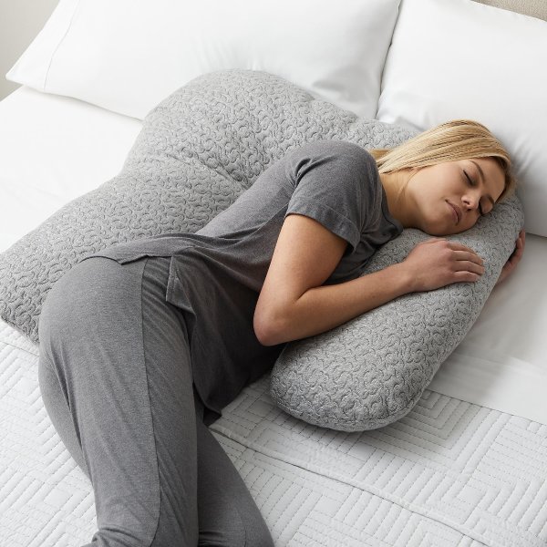 Wrap-Around Oversized Pillow, Gray