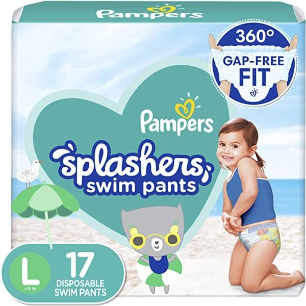 Splashers Swim Diapers Size L 17 Count