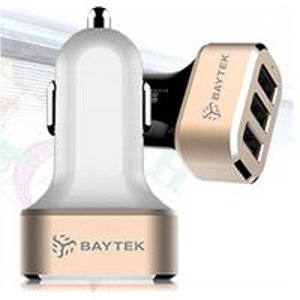 Baytek 25-watt 3-Port USB Car Charger