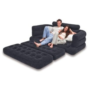 INTEX Inflatable Pull-Out Sofa & Queen Bed Mattress Sleeper