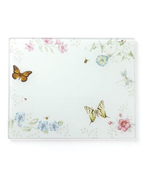 Butterfly Meadow Kitchen Large Glass Food Board, Created for Macy's