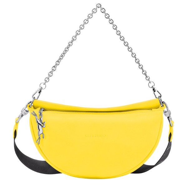 Smile S Crossbody bag Yellow - Leather