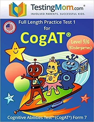 TestingMom.com Kindergarten Full Length Practice Test for CogAT Cognitive Ability Test for 3-6 Year Olds - Learning Resources to Help Gifted and Talented Children