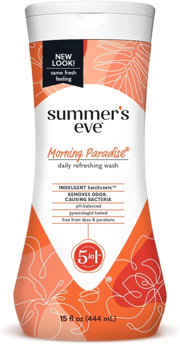 Morning Paradise Daily Refreshing All Over Feminine Body Wash, Feminine Wash pH Balanced, 15 fl oz