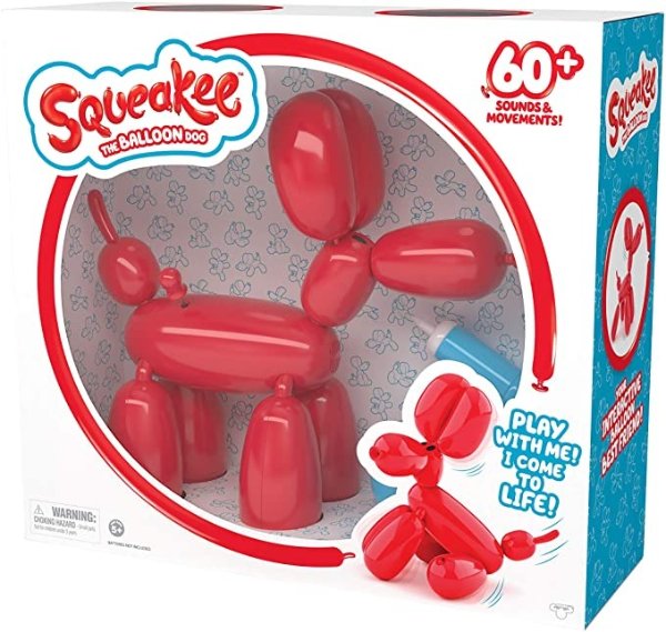 Squeakee The Balloon Dog - Feed Him, Teach Him Tricks, Pop Him, and Watch Him Deflate!