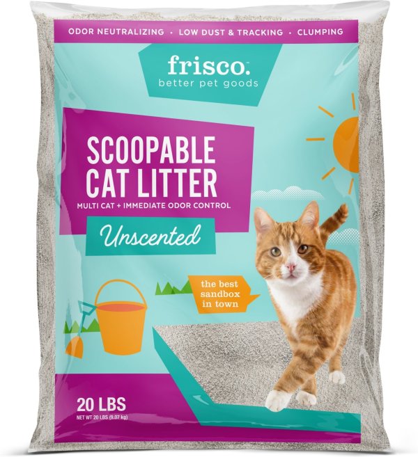 FRISCO Multi-Cat Unscented Clumping Clay Cat Litter (Free Shipping) | Chewy