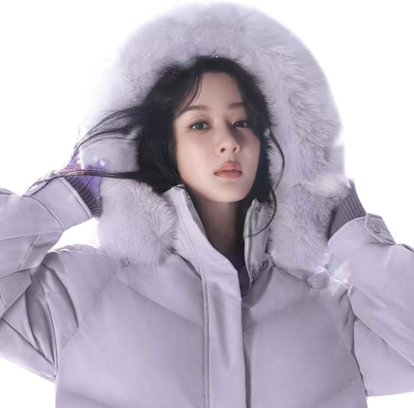 Yang Zi Same Style Winter Women's Mid-Long Thickened Down Jacket Removable Hood Fur Collar Warm Jacket Puffer Coat