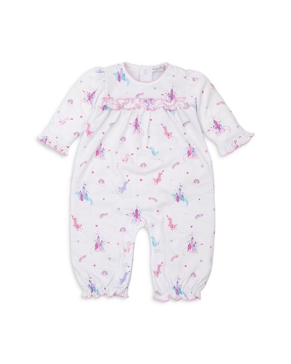 Kissy Kissy Pima Cotton Dragon Print Ruffled Playsuit - Baby