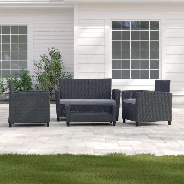 Lancashire 4 Piece Rattan Sofa Seating Group with CushionsLancashire 4 Piece Rattan Sofa Seating Group with CushionsRatings & ReviewsCustomer PhotosQuestions & AnswersShipping & ReturnsMore to Explore