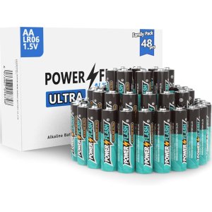 POWER FLASH AA Batteries 48 Count Pack