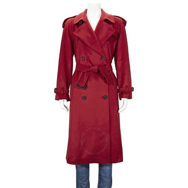 Cashmere Trench Red Coat