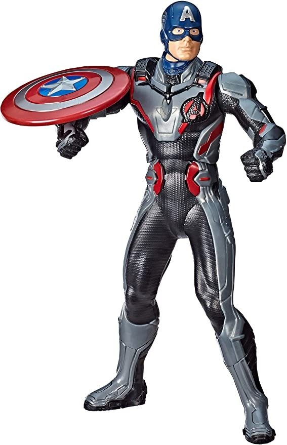 Marvel Endgame Shield Blast Captain America 13"-Scale Figure Featuring 20+ Sounds & Phrases