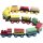 12个木质小火车玩具套装