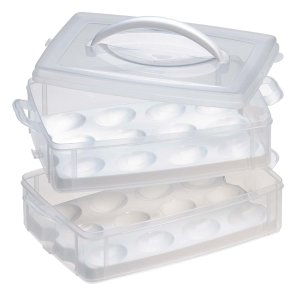 Snapware 康宁扣双层食品便携盒 带鸡蛋架