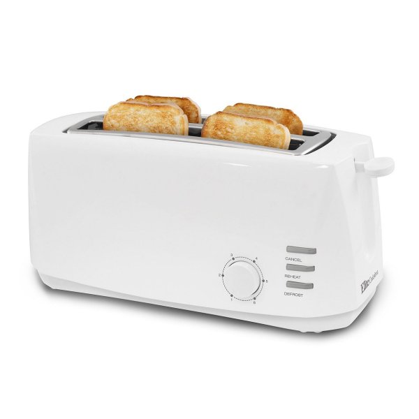 Elite Cuisine 4 Slice Long Slot Cool Touch Toaster