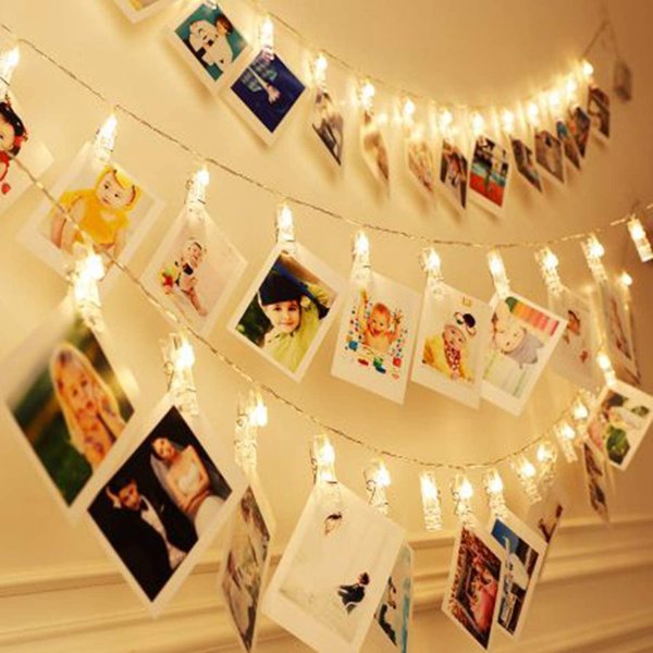 40 LEDs 20 Photo Clips String Fairy lights Battery