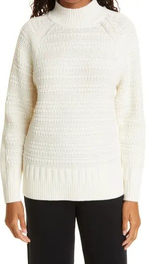 Texture Knit Wool & Cashmere Blend Sweater