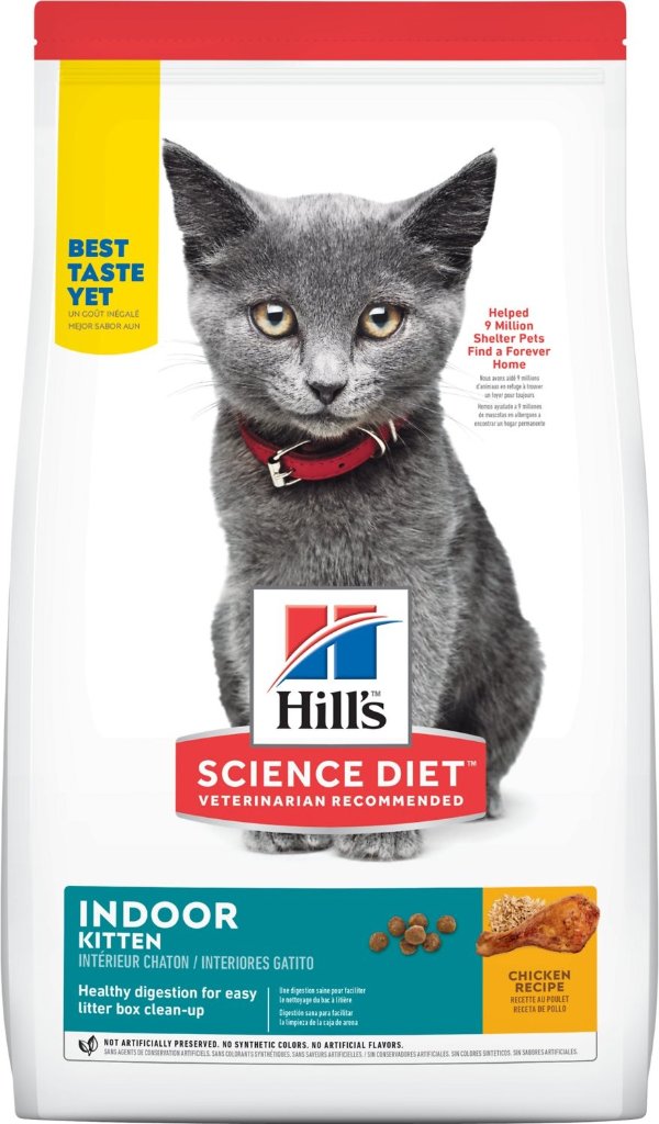 Indoor Kitten Dry Cat Food, 7-lb bag - Chewy.com