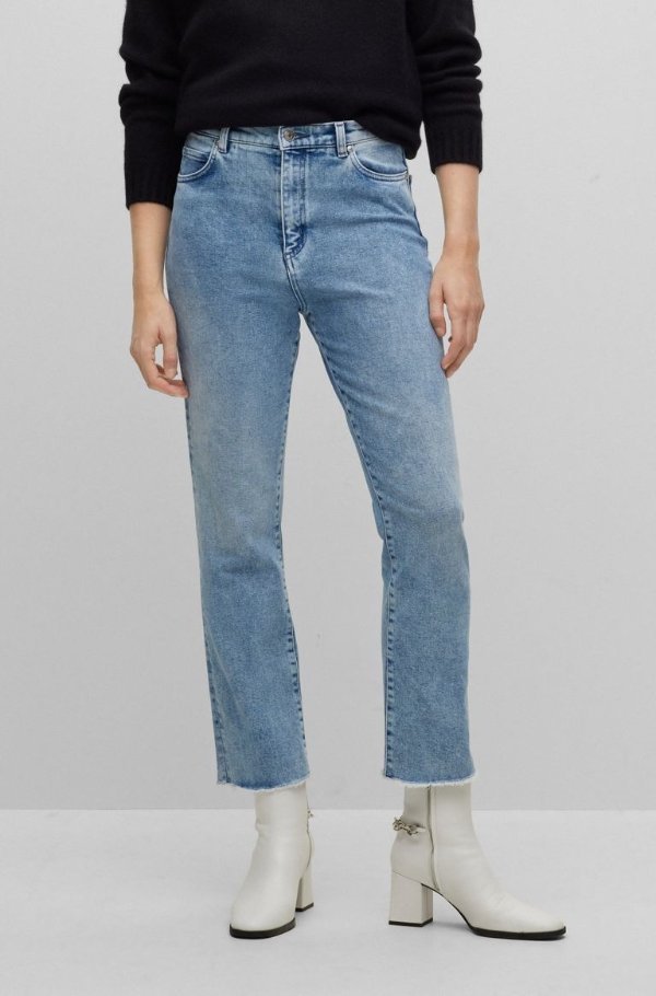 Regular-fit jeans in blue stretch denim