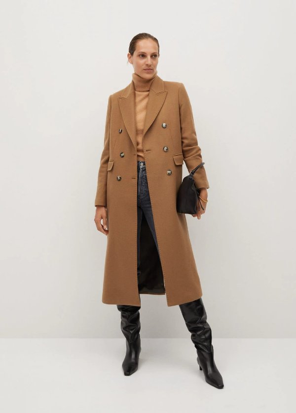 Wool double-breasted coat - Women | OUTLET USA