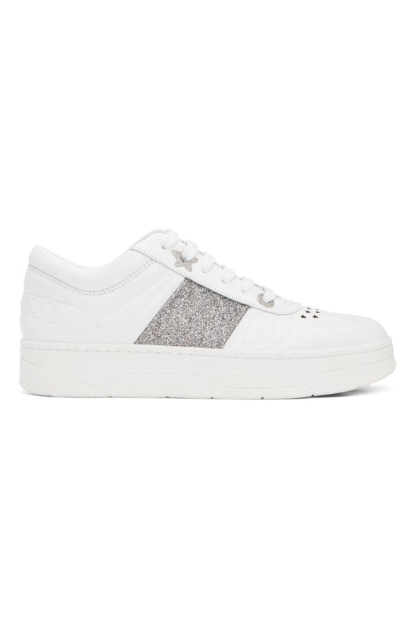 White & Silver Hawaii Sneakers
