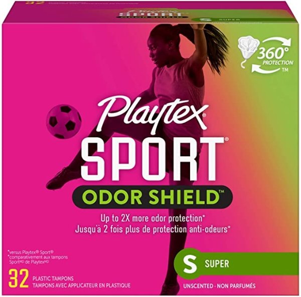 Sport Odor Shield Tampons Absorbency White Super Scented 32 Count