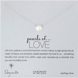 Dogeared Pearls of Love  Silver Grey Necklace