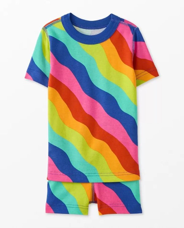 Rainbow Short John Pajama Set