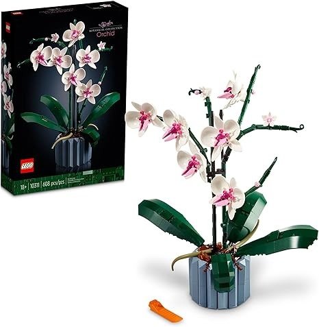 Orchid 10311 Plant Decor Building Set for Adults; Build an Orchid Display Piece for The Home or Office (608 Pieces)
