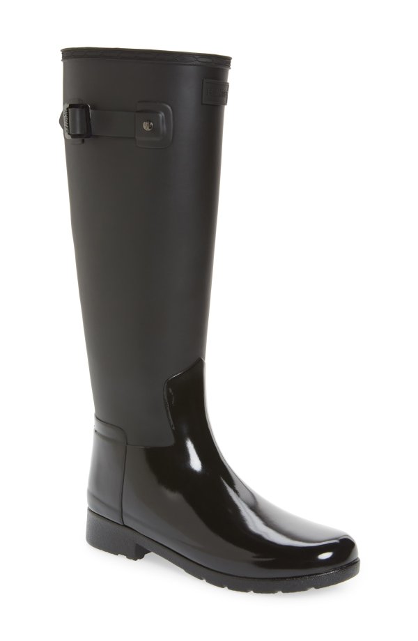 Refined Tall Matte Gloss Waterproof Rain Boot