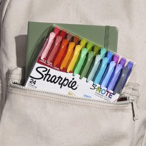 Sharpie，Paper Mate 等文具热卖，24支彩色荧光笔$13