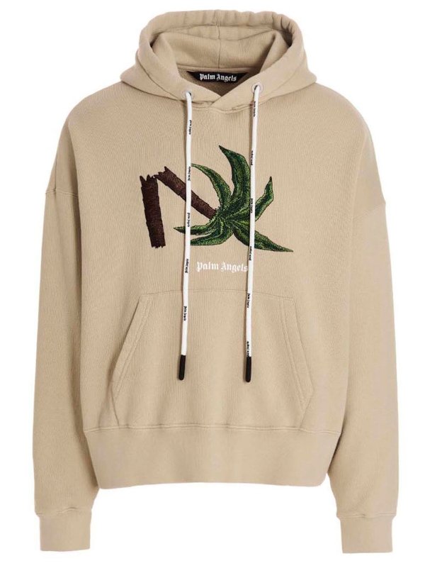 Palm Embroidered Drawstring Hoodie