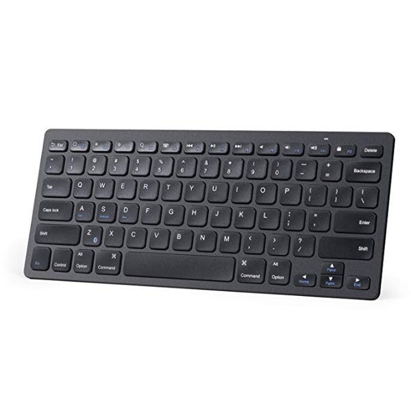Bluetooth Ultra-Slim Keyboard for iPad Air 2 / Air, iPad mini 3 / mini 2 / mini, iPad 4 / 3 / 2, Galaxy Tabs and Other Mobile Devices (Black)